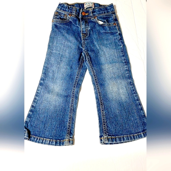 Est 1989 Childrens Place Adjustable‎ Waist Flare Leg Denim 3T - Picture 1 of 7